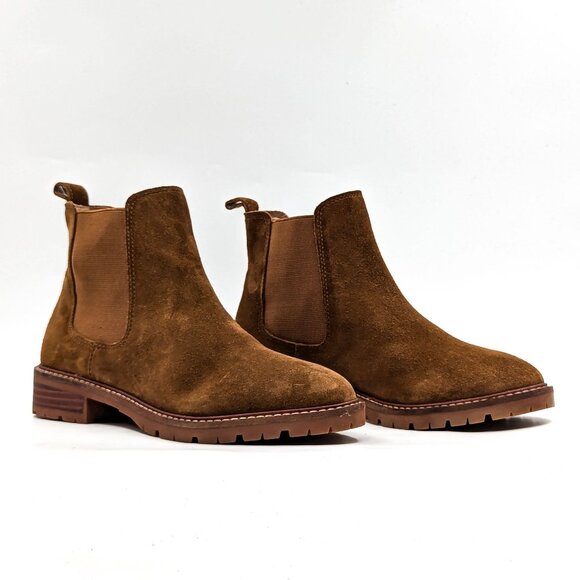 Steve Madden Women Leopold Chesnut Suede Chelsea Ankle Boots size 7.5 - Picture 1 of 10